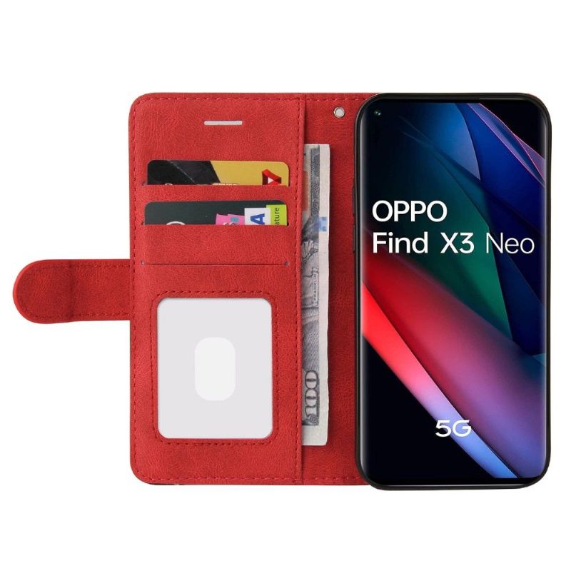 Flip Cover Oppo Find X3 Neo Tofarvet Kunstnerisk