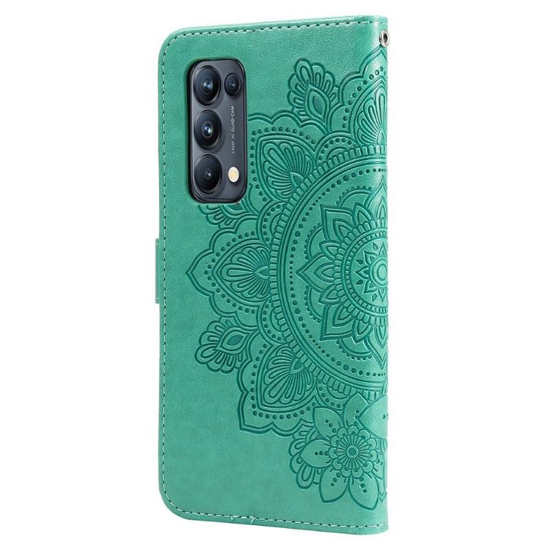 Læder Cover Oppo Find X3 Neo Original Blomsterkortholder