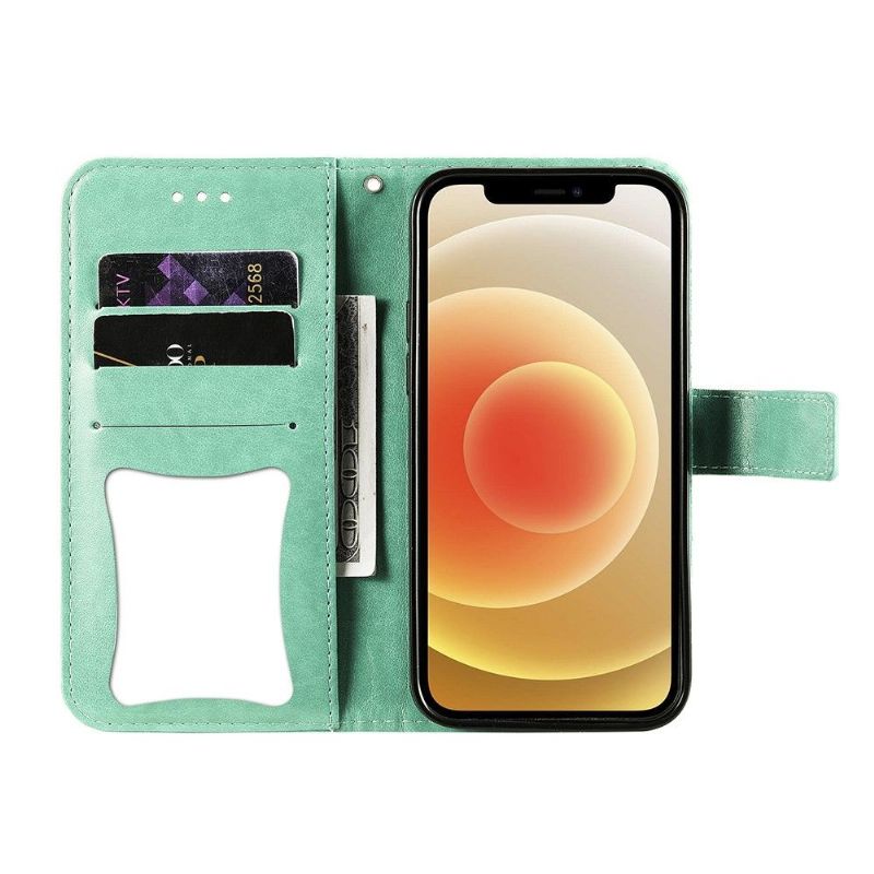 Læder Cover Oppo Find X3 Neo Original Blomsterkortholder