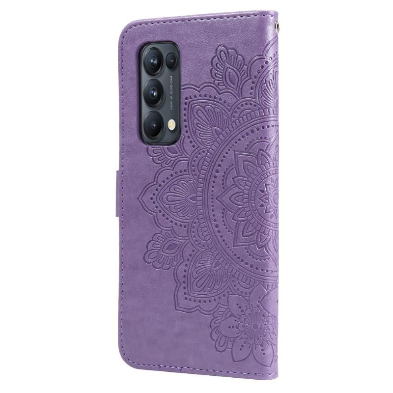 Læder Cover Oppo Find X3 Neo Original Blomsterkortholder