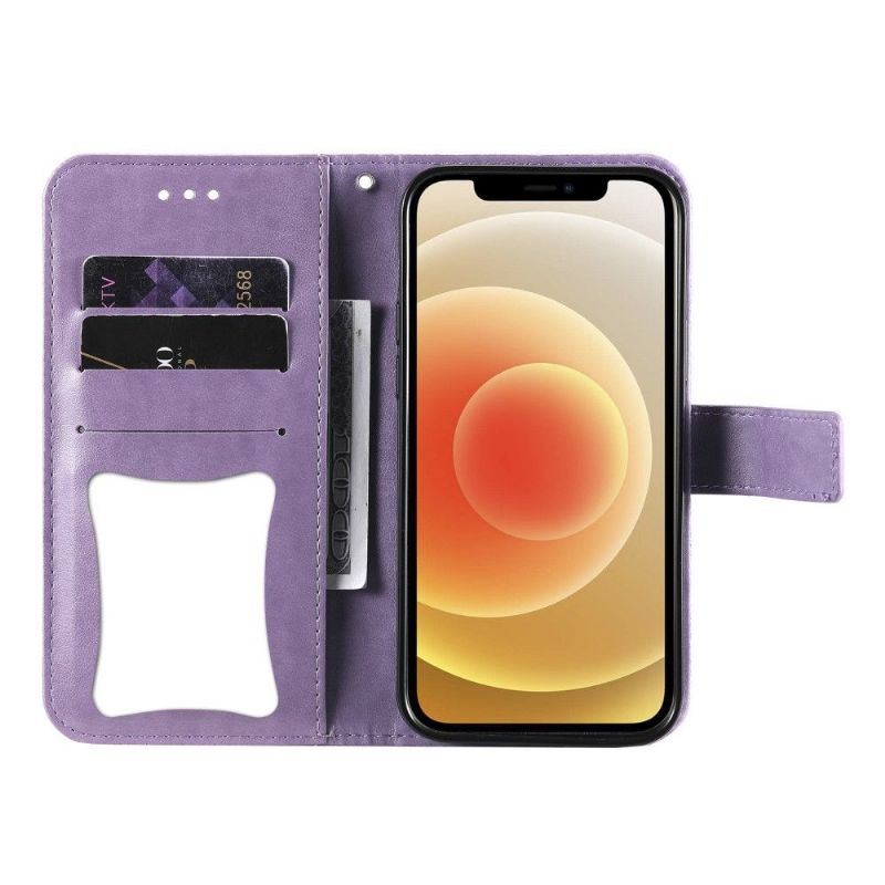 Læder Cover Oppo Find X3 Neo Original Blomsterkortholder