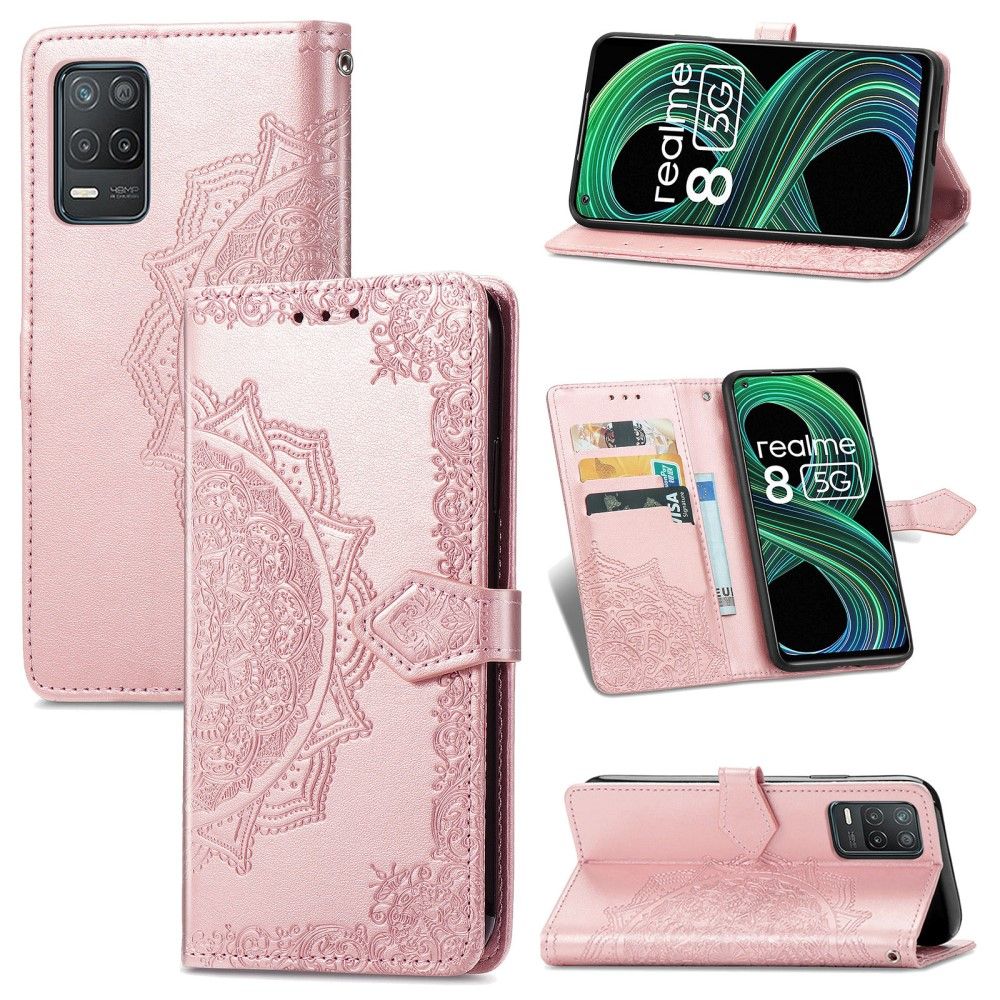 Flip Cover Realme 8 5G Mandala Relief I Kunstlæder