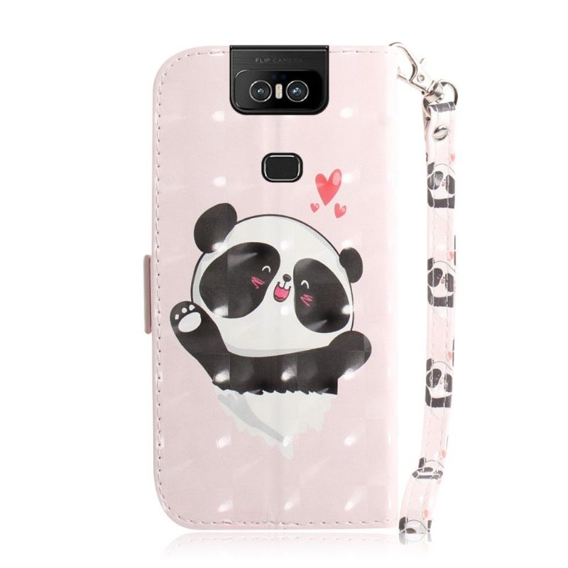 Læder Cover Asus Zenfone 6 Original Sød Panda