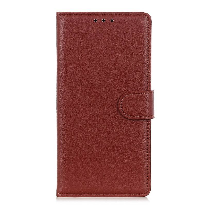 Flip Cover Asus Zenfone 7 / 7 Pro Litchi Tekstur