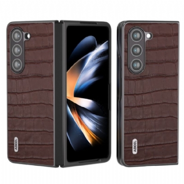 Cover Samsung Galaxy Z Fold 5 Krokodilledesign I Ægte Læder