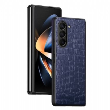 Cover Samsung Galaxy Z Fold 5 Telefon Etui Krokodillelæderstil