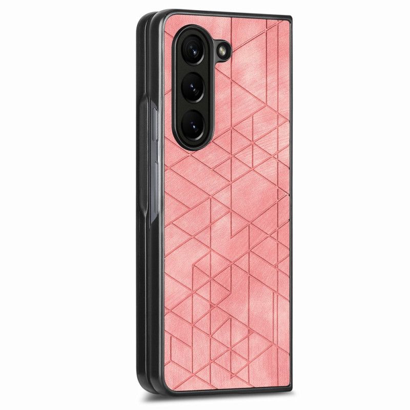 Cover Til Samsung Galaxy Z Fold 5 Geometriske Mønstre I Kunstlæder