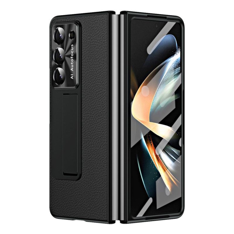 Cover Til Samsung Galaxy Z Fold 5 Litchi Læderstøtte