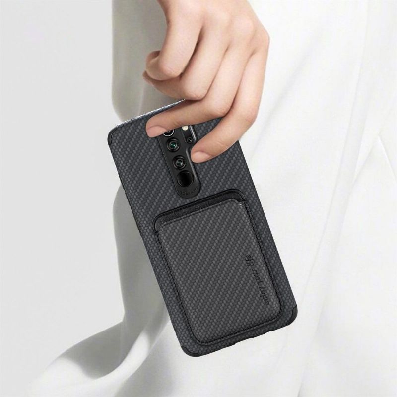 Cover Xiaomi Redmi Note 8 2021 Carbon Fiber Magnetic Card Holder