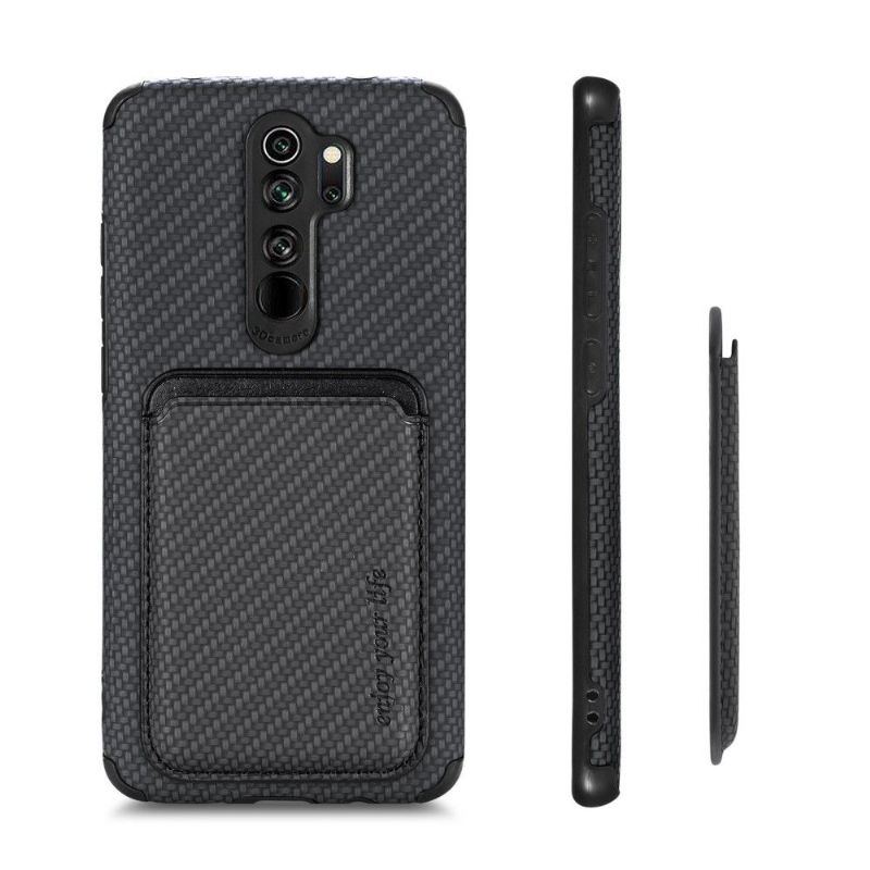 Cover Xiaomi Redmi Note 8 2021 Carbon Fiber Magnetic Card Holder