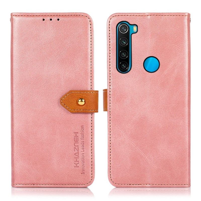 Flip Cover Xiaomi Redmi Note 8 2021 Anti-fald Khazneh Bicolor Imiteret Læder