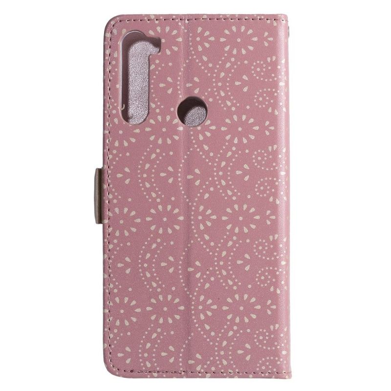 Flip Cover Xiaomi Redmi Note 8 2021 Blomsterblonde I Lædereffekt