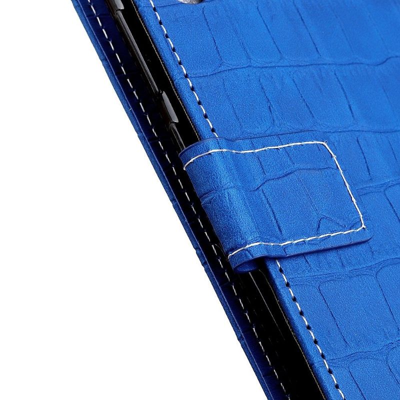 Flip Cover Xiaomi Redmi Note 8 2021 Croc-imiteret Læder-look