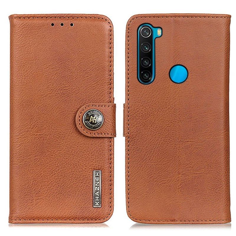 Flip Cover Xiaomi Redmi Note 8 2021 Hemming Khazneh Læder Effekt Kortholder