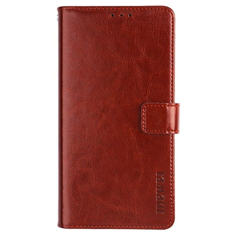 Flip Cover Xiaomi Redmi Note 8 2021 Læder Cover Idewei Folio Lædereffekt