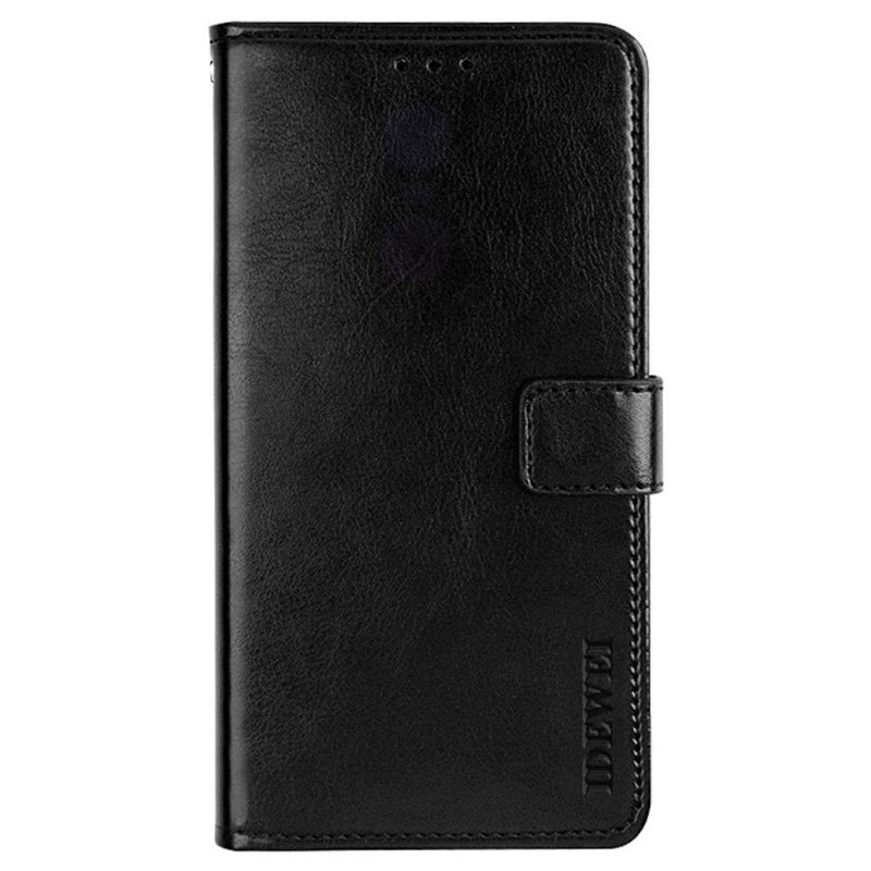 Flip Cover Xiaomi Redmi Note 8 2021 Læder Cover Idewei Folio Lædereffekt