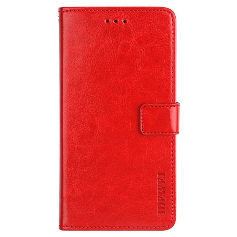 Flip Cover Xiaomi Redmi Note 8 2021 Læder Cover Idewei Folio Lædereffekt