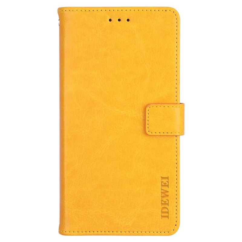 Flip Cover Xiaomi Redmi Note 8 2021 Læder Cover Idewei Folio Lædereffekt