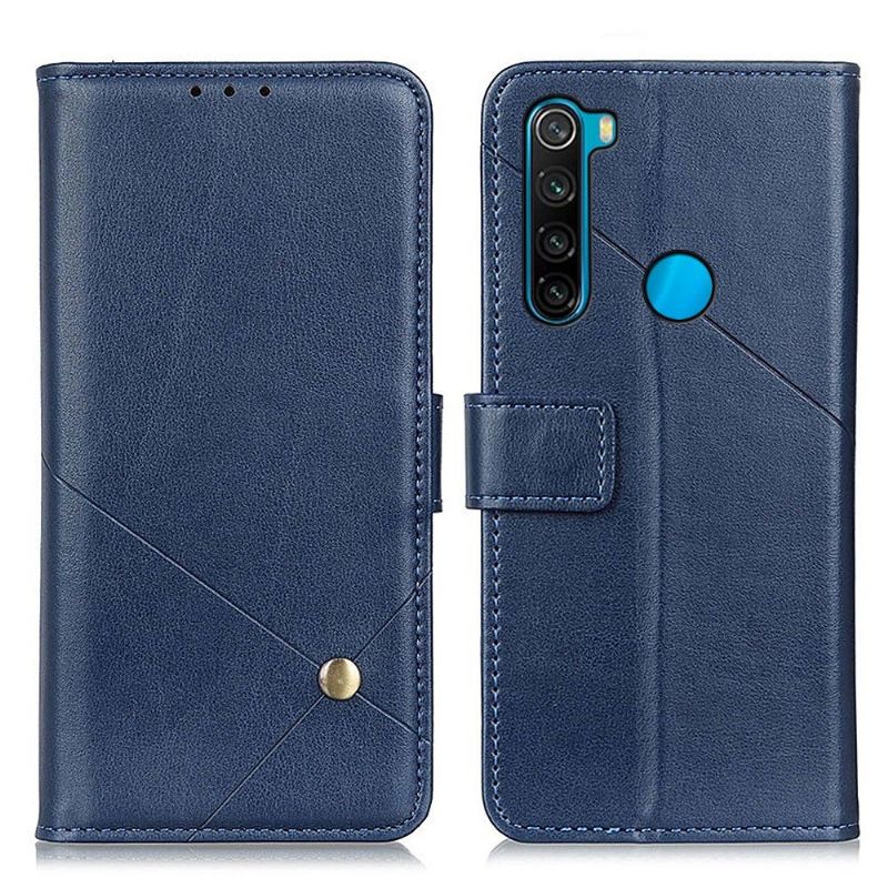 Flip Cover Xiaomi Redmi Note 8 2021 Læder Cover Kunstlæderklap Med Nitte