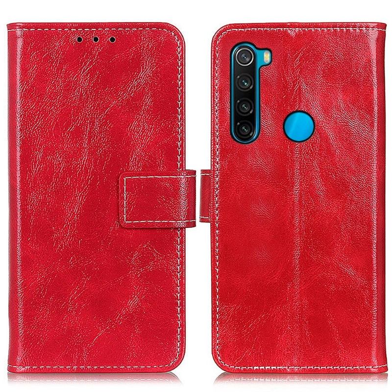 Flip Cover Xiaomi Redmi Note 8 2021 Luksuriøs Lædereffektsøm