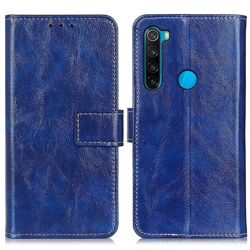 Flip Cover Xiaomi Redmi Note 8 2021 Luksuriøs Lædereffektsøm