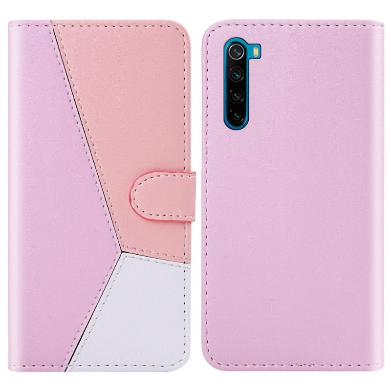 Flip Cover Xiaomi Redmi Note 8 2021 Trefarvet Imiteret Læder