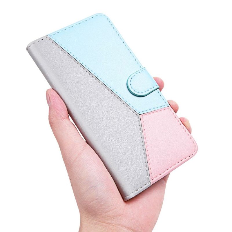 Flip Cover Xiaomi Redmi Note 8 2021 Trefarvet Imiteret Læder