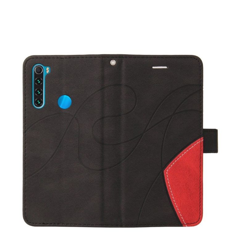 Læder Cover Xiaomi Redmi Note 8 2021 Bicolor Kunstnerisk