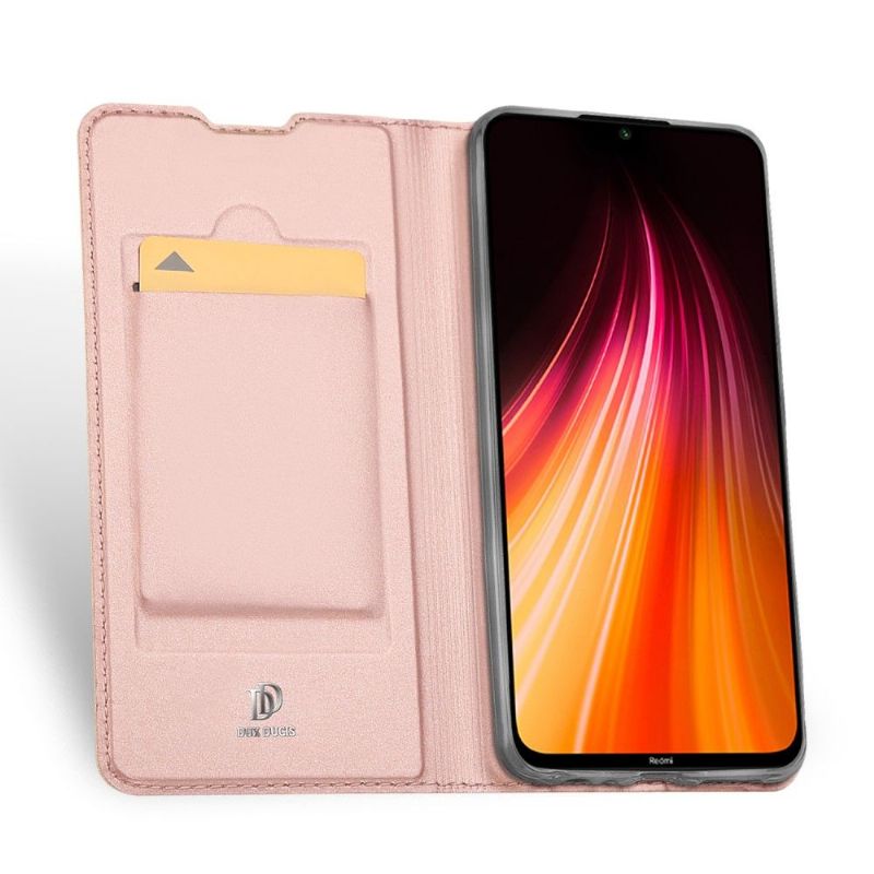 Læder Cover Xiaomi Redmi Note 8 2021 Original Satin Belægning