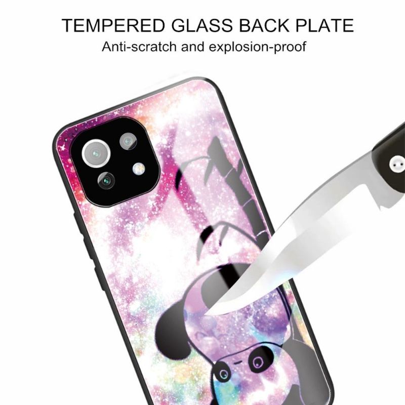 Cover Xiaomi Mi 11 Lite 5G NE / Mi 11 Lite / Mi 11 Lite 5G Anti-fald Panda Hærdet Glas