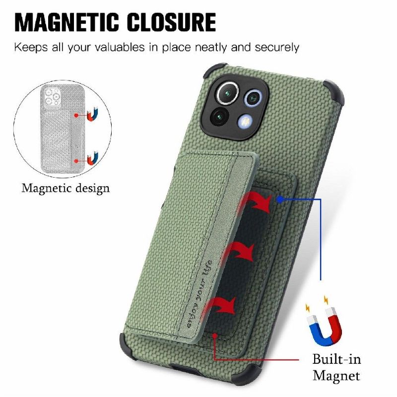 Cover Xiaomi Mi 11 Lite 5G NE / Mi 11 Lite / Mi 11 Lite 5G Carbon Fiber Card Holder