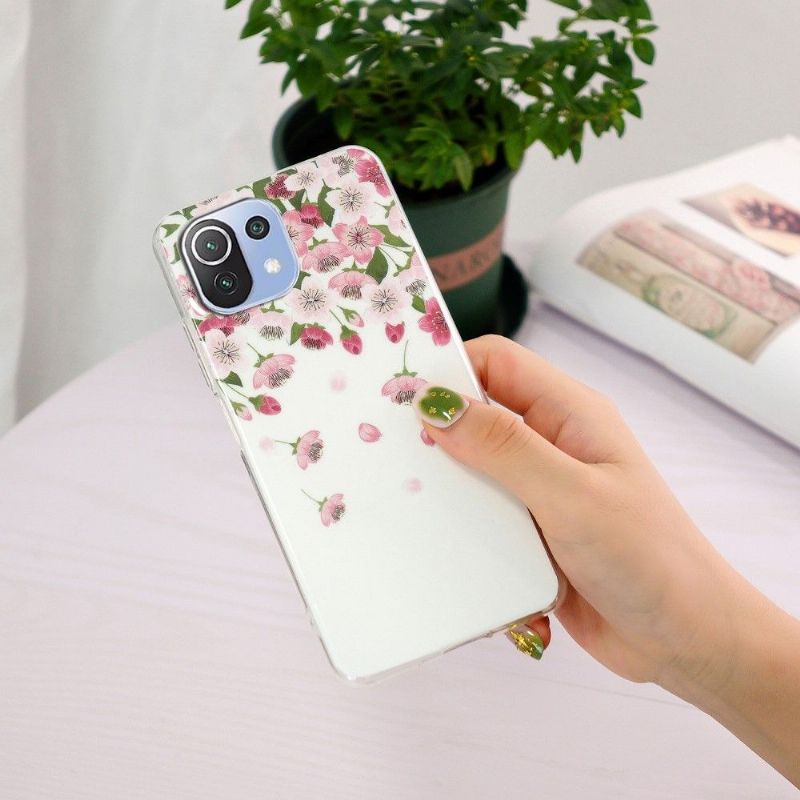 Cover Xiaomi Mi 11 Lite 5G NE / Mi 11 Lite / Mi 11 Lite 5G Hemming Fluorescerende Blomster