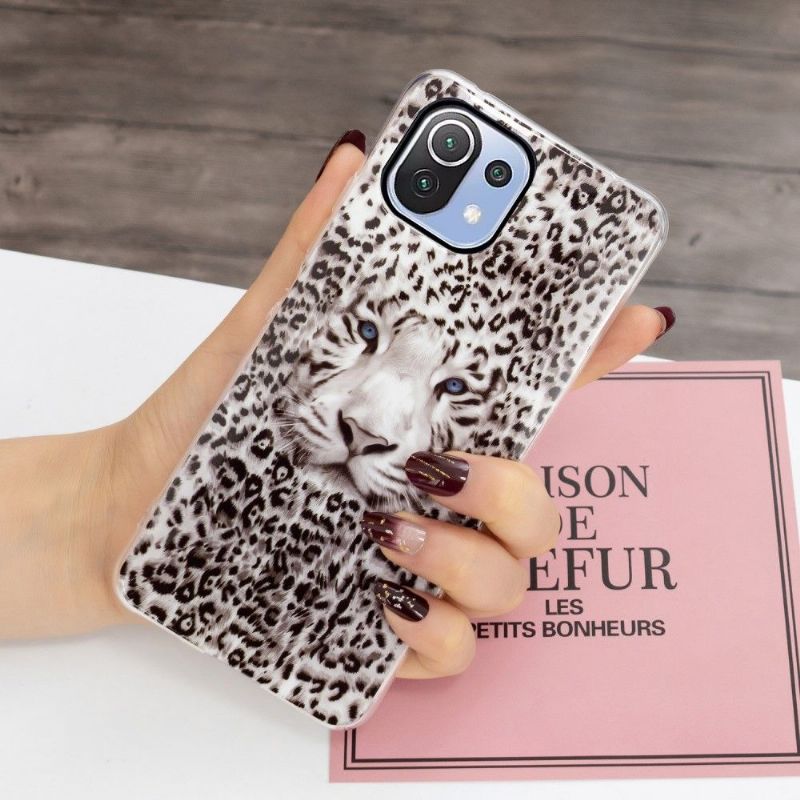 Cover Xiaomi Mi 11 Lite 5G NE / Mi 11 Lite / Mi 11 Lite 5G Hemming Lysende Sneleopard