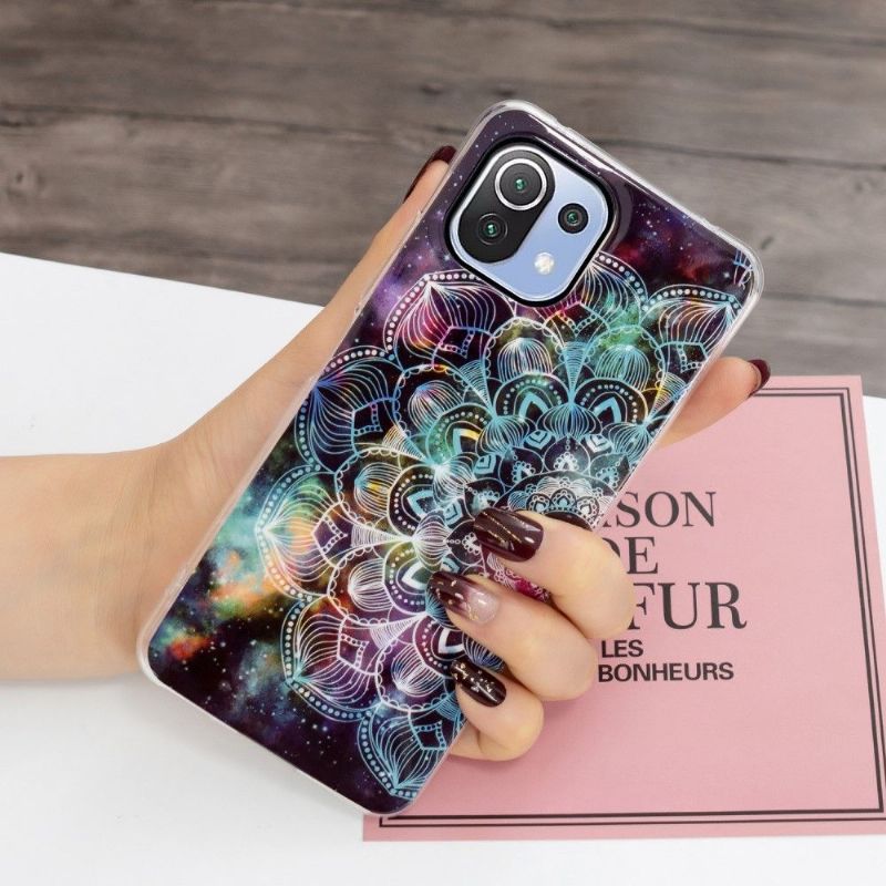 Cover Xiaomi Mi 11 Lite 5G NE / Mi 11 Lite / Mi 11 Lite 5G Lysende Farverig Mandala