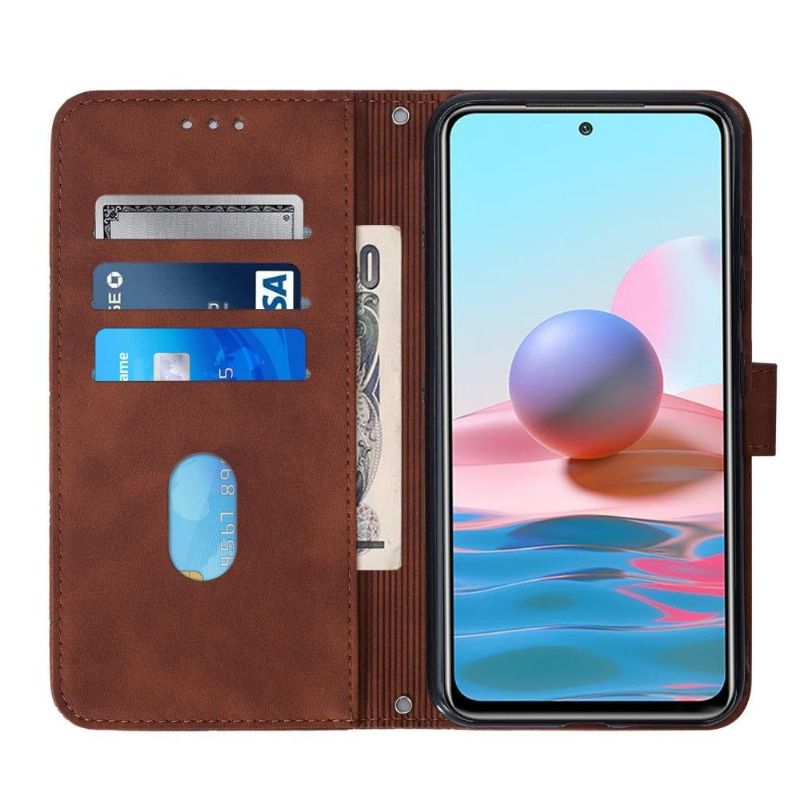 Flip Cover Xiaomi Mi 11 Lite 5G NE / Mi 11 Lite / Mi 11 Lite 5G Lædereffekt Geometrisk Design Med Rem