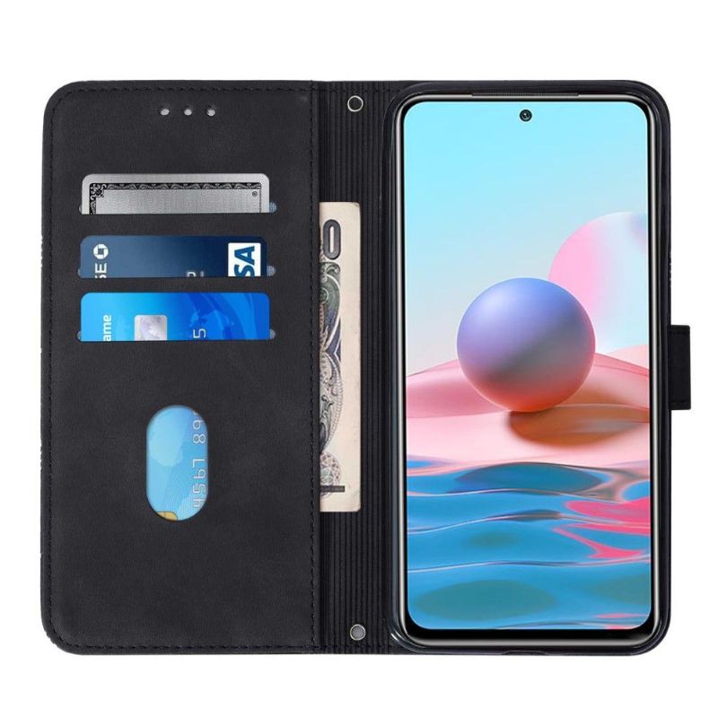 Flip Cover Xiaomi Mi 11 Lite 5G NE / Mi 11 Lite / Mi 11 Lite 5G Lædereffekt Geometrisk Design Med Rem