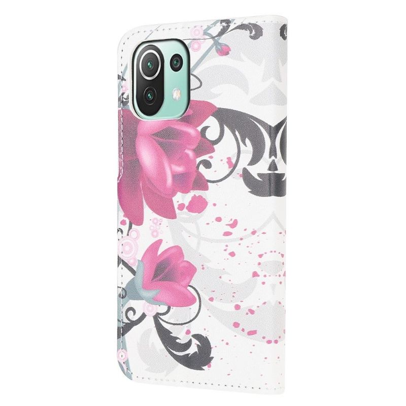 Flip Cover Xiaomi Mi 11 Lite 5G NE / Mi 11 Lite / Mi 11 Lite 5G Lotusblomster