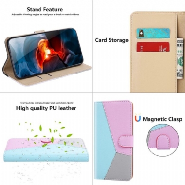 Flip Cover Xiaomi Mi 11 Lite 5G NE / Mi 11 Lite / Mi 11 Lite 5G Trefarvet Imiteret Læder