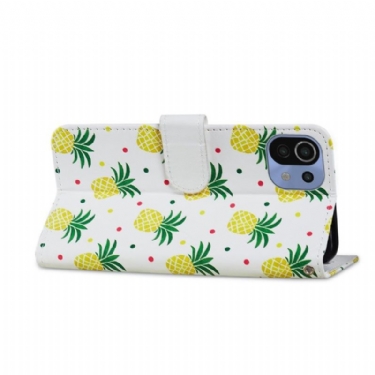 Læder Cover Xiaomi Mi 11 Lite 5G NE / Mi 11 Lite / Mi 11 Lite 5G Original Ananas