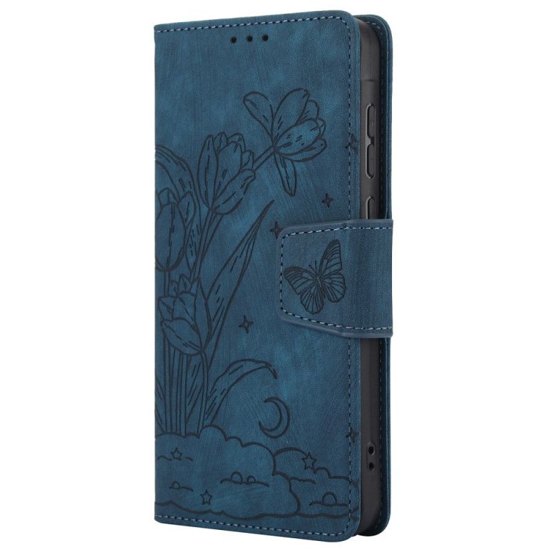 Flip Cover Realme 12 Pro / 12 Pro Plus Blomstertryksrem