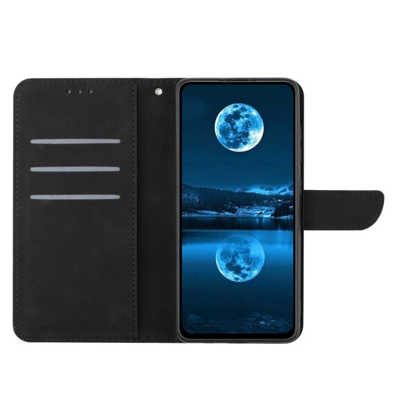 Flip Cover Realme 12 Pro / 12 Pro Plus Stribede Linier Og Prikker