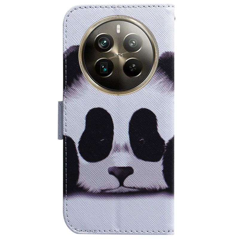 Læder Cover Realme 12 Pro / 12 Pro Plus Pandamønster