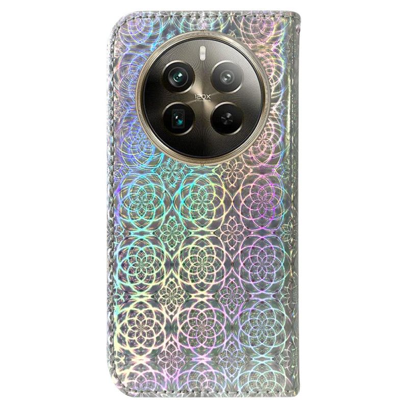 Læder Cover Realme 12 Pro / 12 Pro Plus Strappy Disco Style