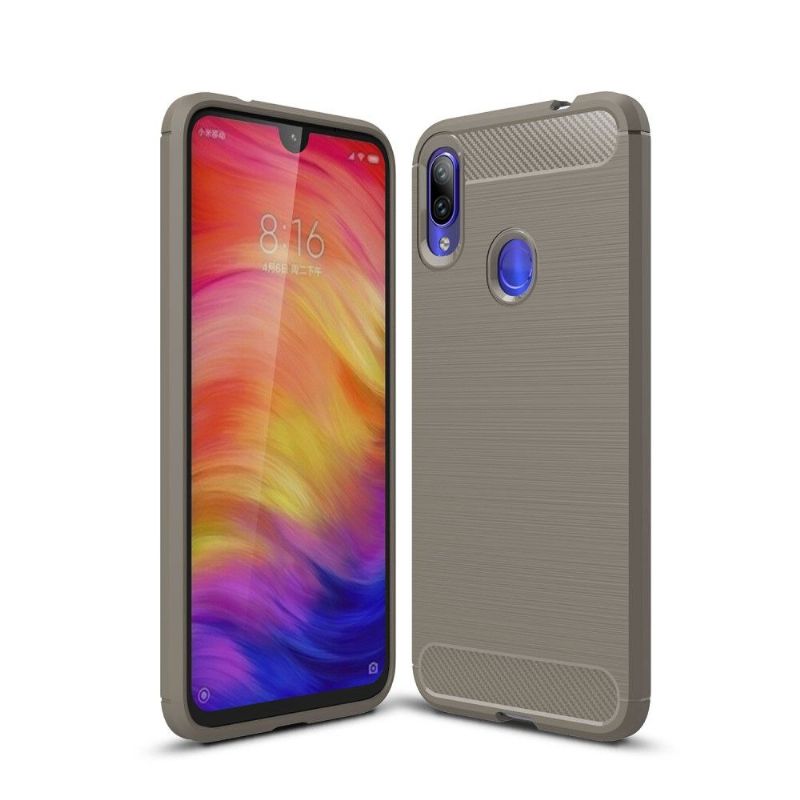 Cover Xiaomi Redmi Note 7 Carbon Børstet Gel