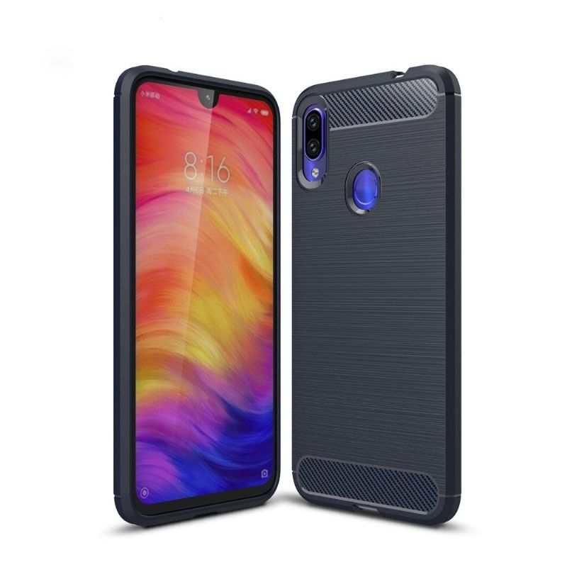 Cover Xiaomi Redmi Note 7 Carbon Børstet Gel