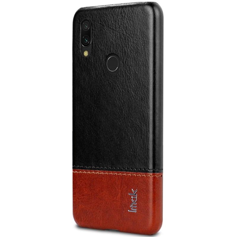 Cover Xiaomi Redmi Note 7 Imak Bicolor Imiteret Læder - Sort Brun