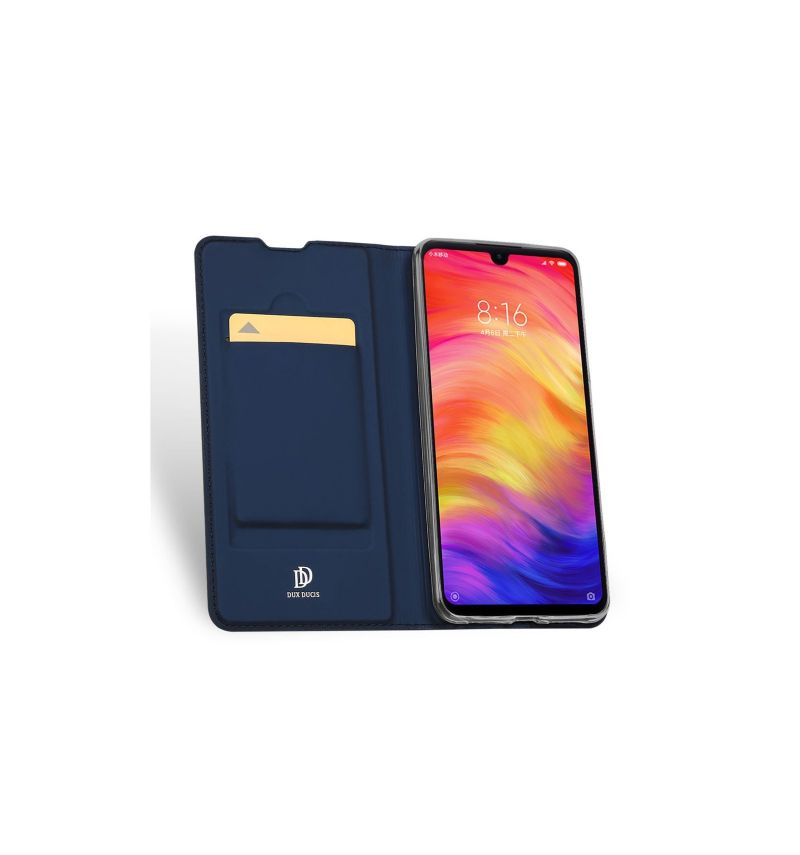 Etui Xiaomi Redmi Note 7 Hemming Business Imiteret Læder