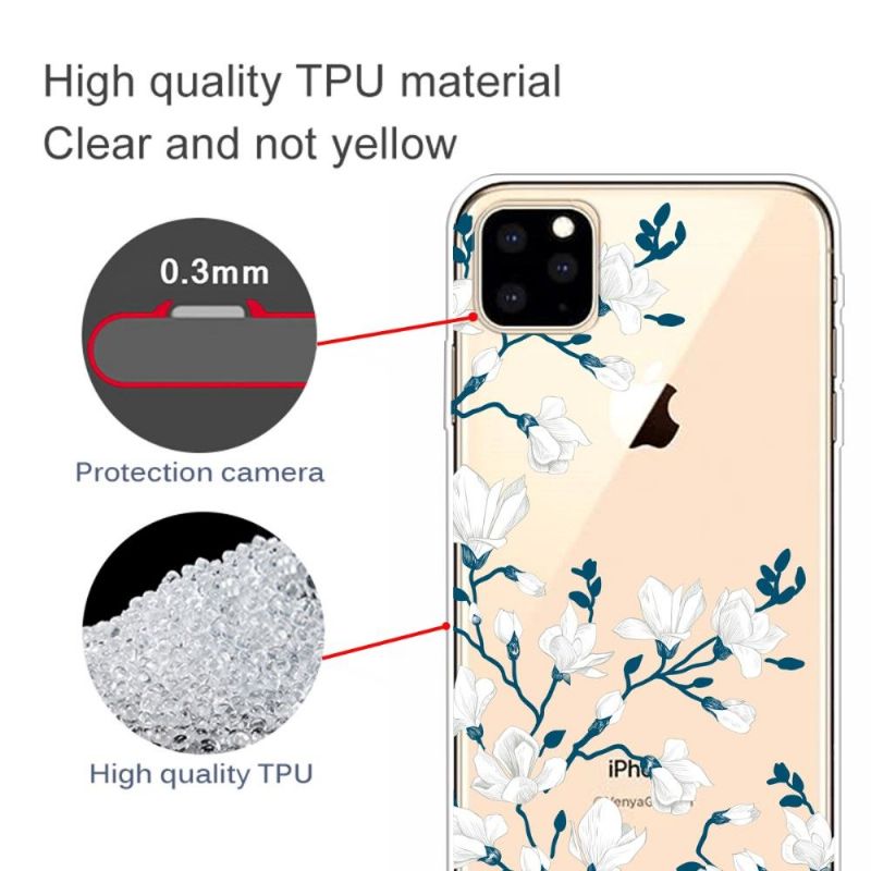 Cover iPhone 11 Pro Max Hemming Hvide Blomster