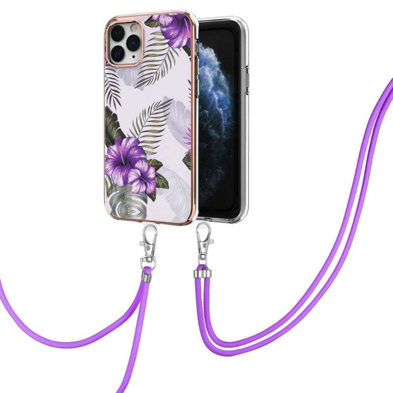 Mobilcover iPhone 11 Pro Max Med Snor Eksotiske Blomster
