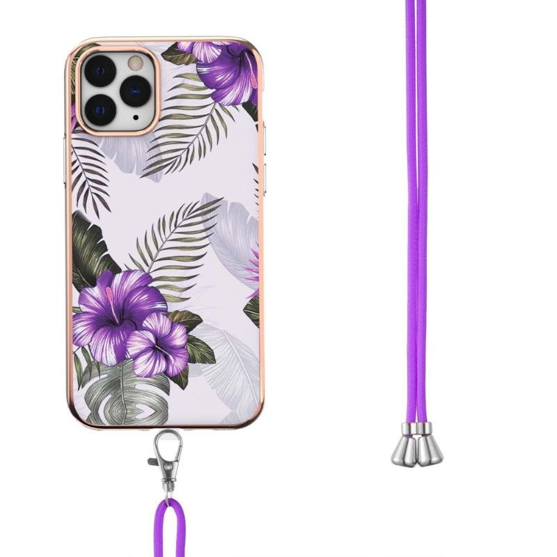 Mobilcover iPhone 11 Pro Max Med Snor Eksotiske Blomster